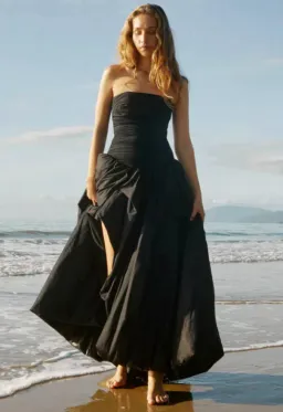 Aje Violette Bubble Hem Maxi Dress Black Size AU 10 for rent on The Volte - image 4