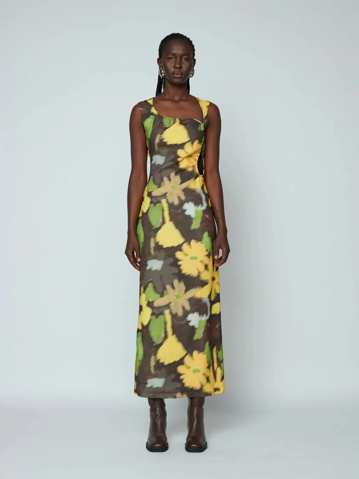 Wynn Hamlyn Ella Maxi Dress Acid Flowers Size AU 8 for rent on The Volte - main image