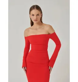 Effie Kats Anita Gown in Cherry Red Size XS / AU 6 for rent on The Volte - image 2