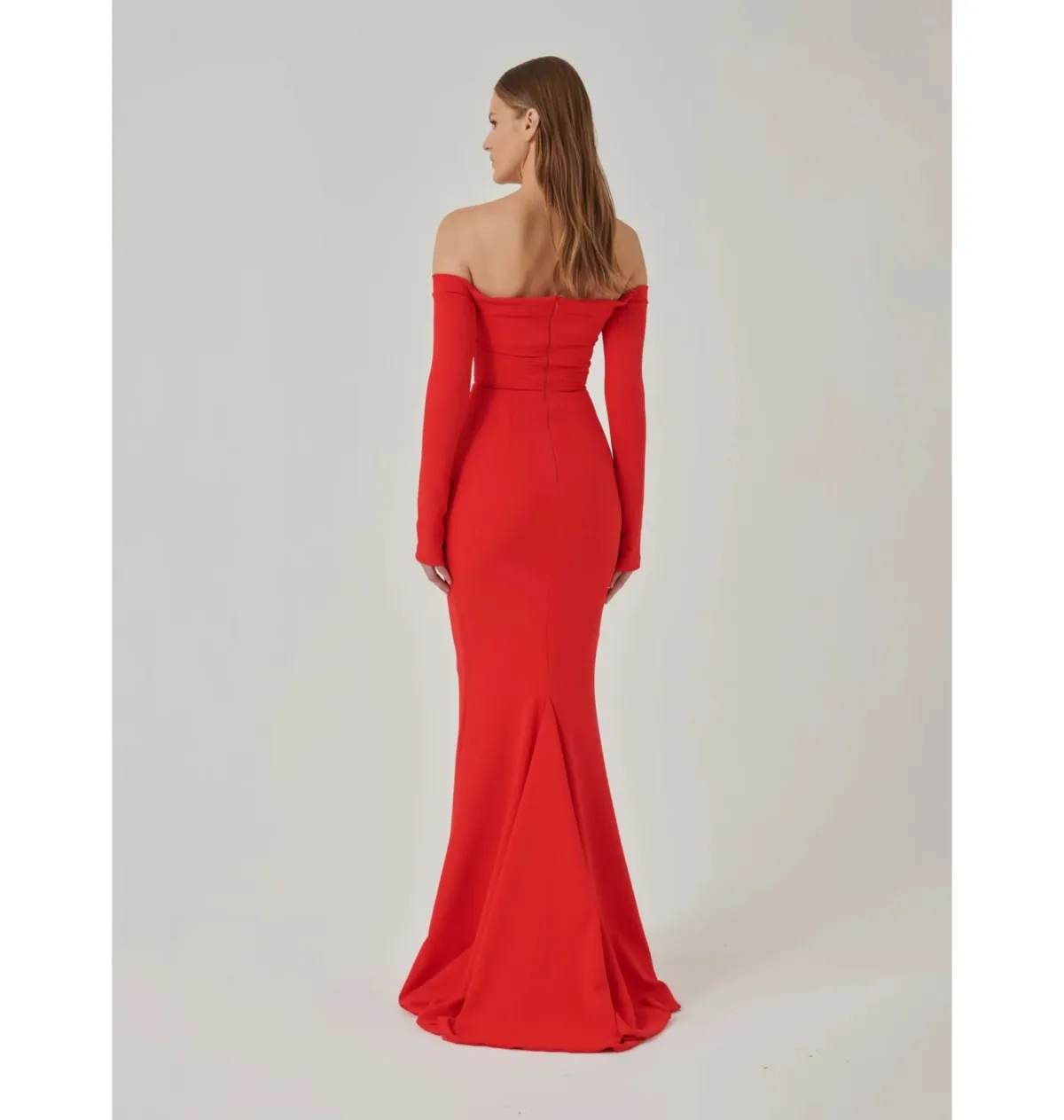Effie Kats Anita Gown in Cherry Red Size XS / AU 6 - Image 4