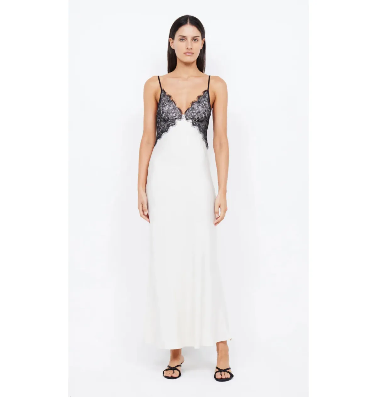 Bec & Bridge Emery Lace Maxi Dress Ivory/Black Size AU 12 - Image 1