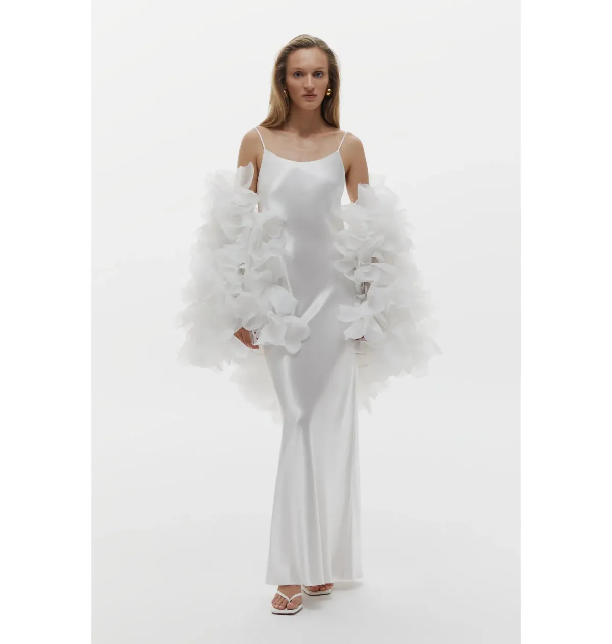 Selezza Lucia Flower Bomber In White Size S / AU 8 - Image 1
