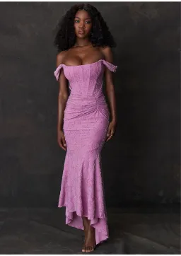 House of CB Cesca Floral Maxi Dress in Rose Pink Size S / AU 8 for rent on The Volte - image 4
