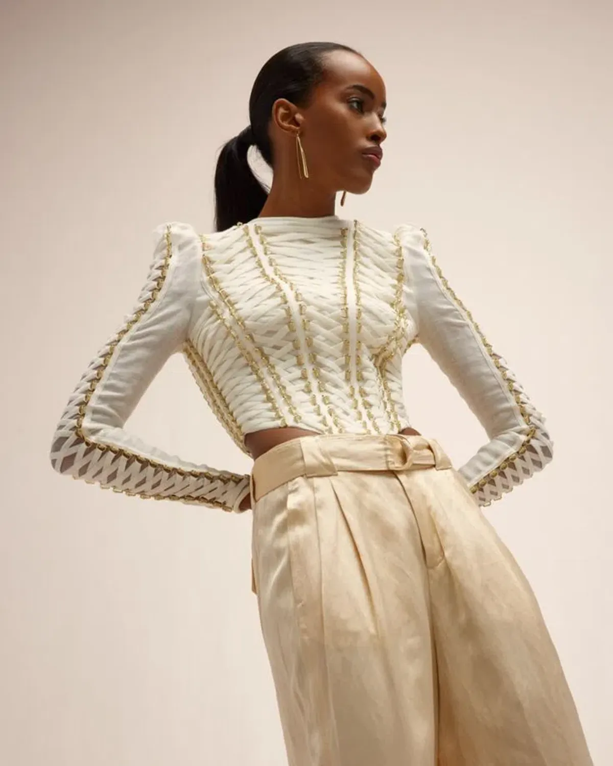 Zimmermann Coaster Cropped Bodice Ivory Size 0 / AU 8 - Image 5