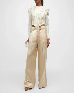 Zimmermann Coaster Cropped Bodice Ivory Size 0 / AU 8 for rent on The Volte - image 1