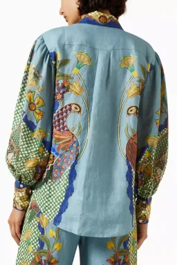 Alemais Gilly Shirt & Pant Set Misty Blue Size AU 10 for rent on The Volte - image 11
