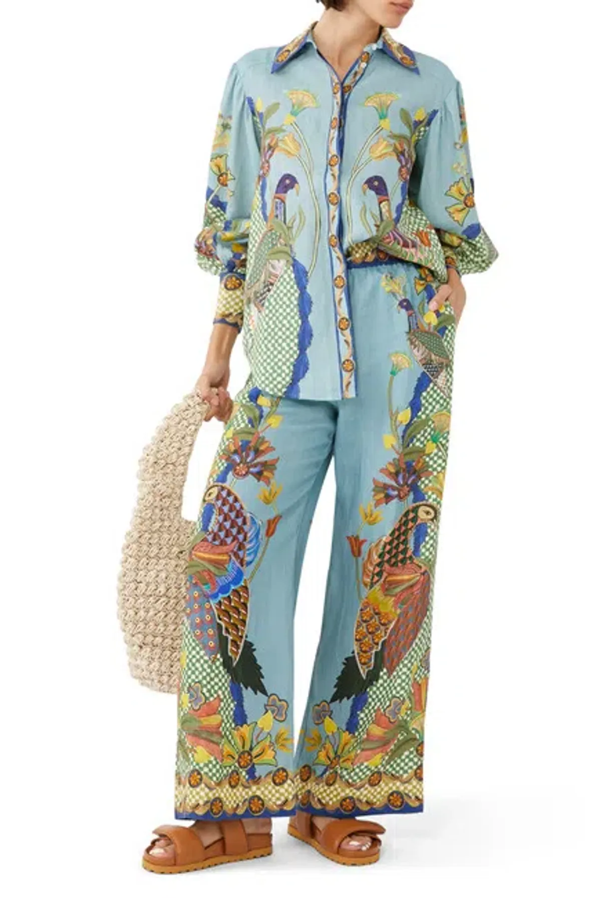 Alemais Gilly Shirt & Pant Set Misty Blue Size AU 6 - Image 6