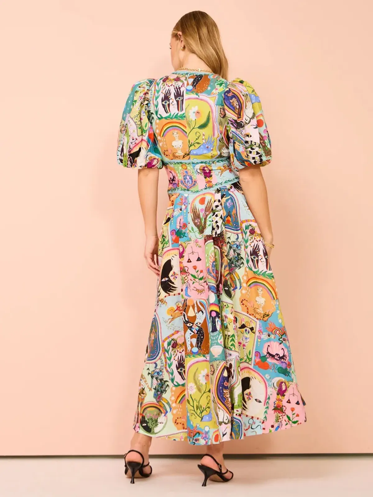 Alemais Evergreen Midi Dress Multi Size 8 AU - Image 14