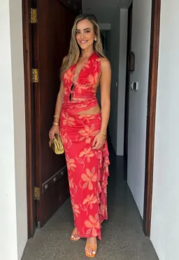 Benni Penelope Maxi Dress Hibiscus Floral Size 10 for rent on The Volte - image 3