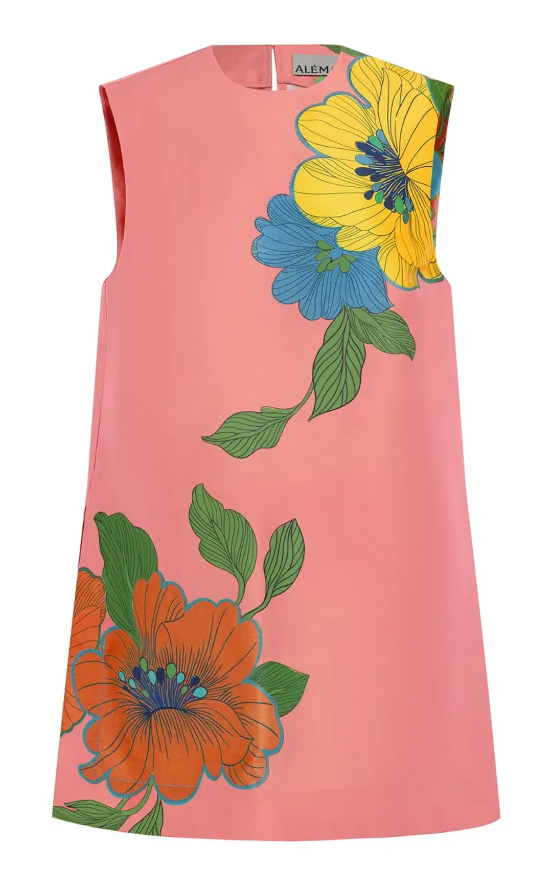 Alemais Piato Floral Satin Mini Shift Dress Exclusive Pink Size AU 6 for rent on The Volte - main image
