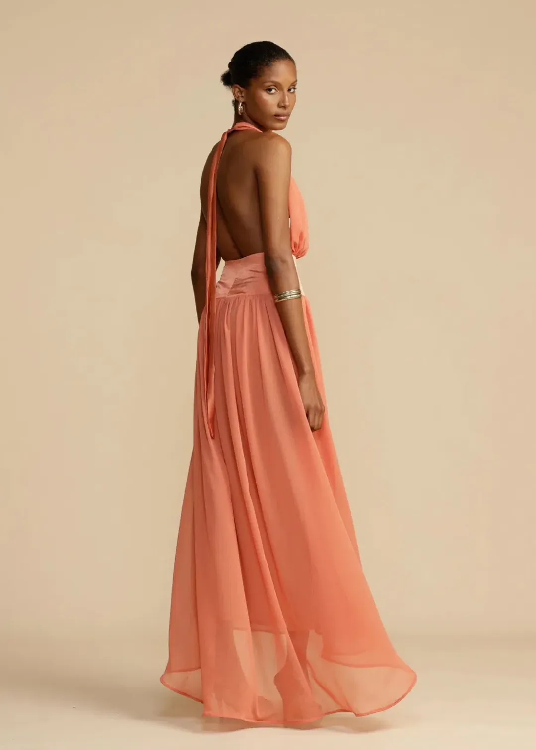 Arcina Ori Serena Dress Coral Size M / AU 10 for rent on The Volte - main image