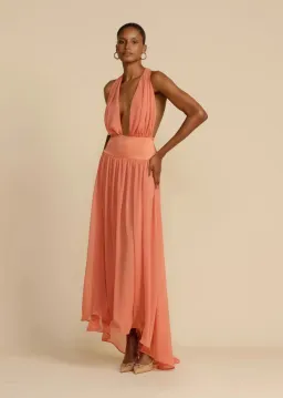 Arcina Ori Serena Dress Coral Size M / AU 10 for rent on The Volte - image 2