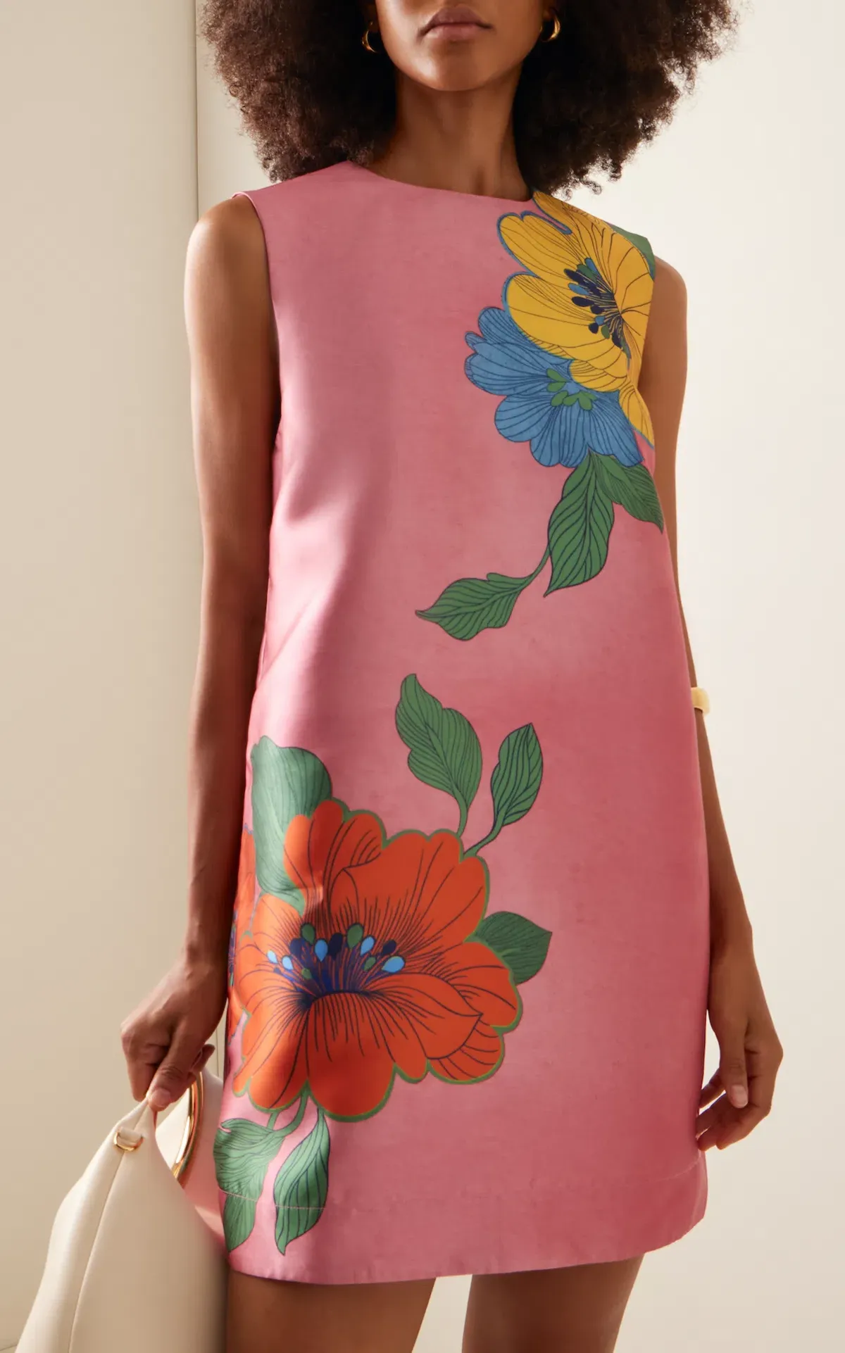 Alemais Piato Floral Satin Mini Shift Dress Exclusive Pink Size AU 10 - Image 2