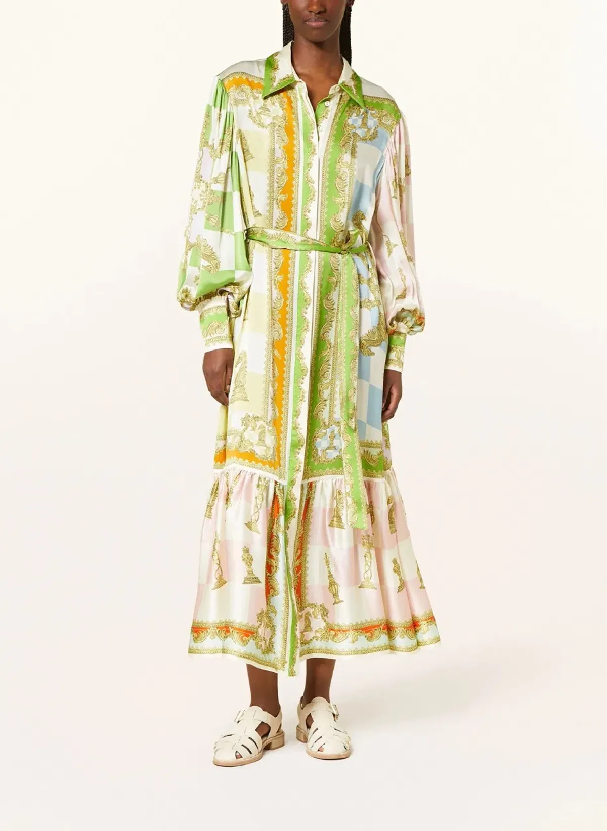 Alemais Checkmate Silk Shirtdress Multi Size AU 8 - Image 14