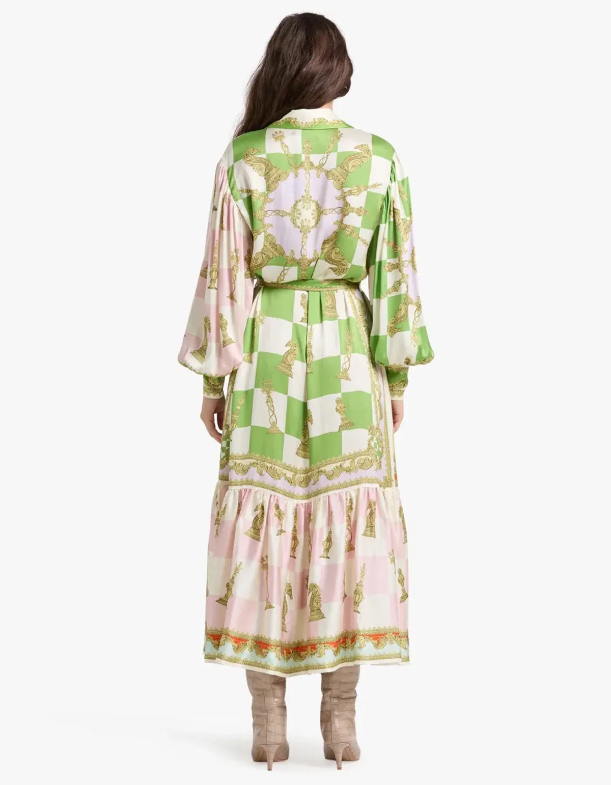 Alemais Checkmate Silk Shirtdress Multi Size AU 8 - Image 26