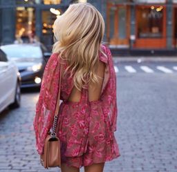 Zimmermann Karmic Flare Sleeve Playsuit Pink Paisley Chintz Size 0 / AU 8 for rent on The Volte - image 4