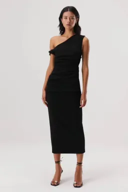 Misha Alaska Midi Dress Black Size 10 for rent on The Volte - image 2