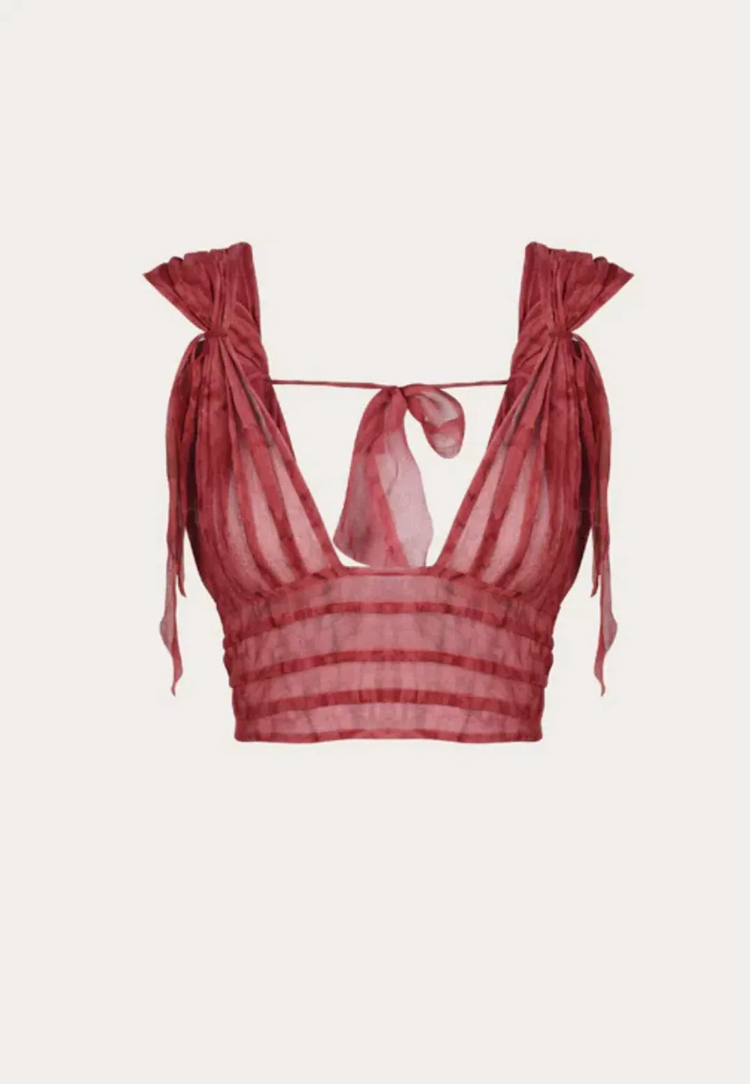 Ranaco Atelier Mini Top and Sirene Skirt Set Hibiscus Red Size S / AU 8 for rent on The Volte - main image