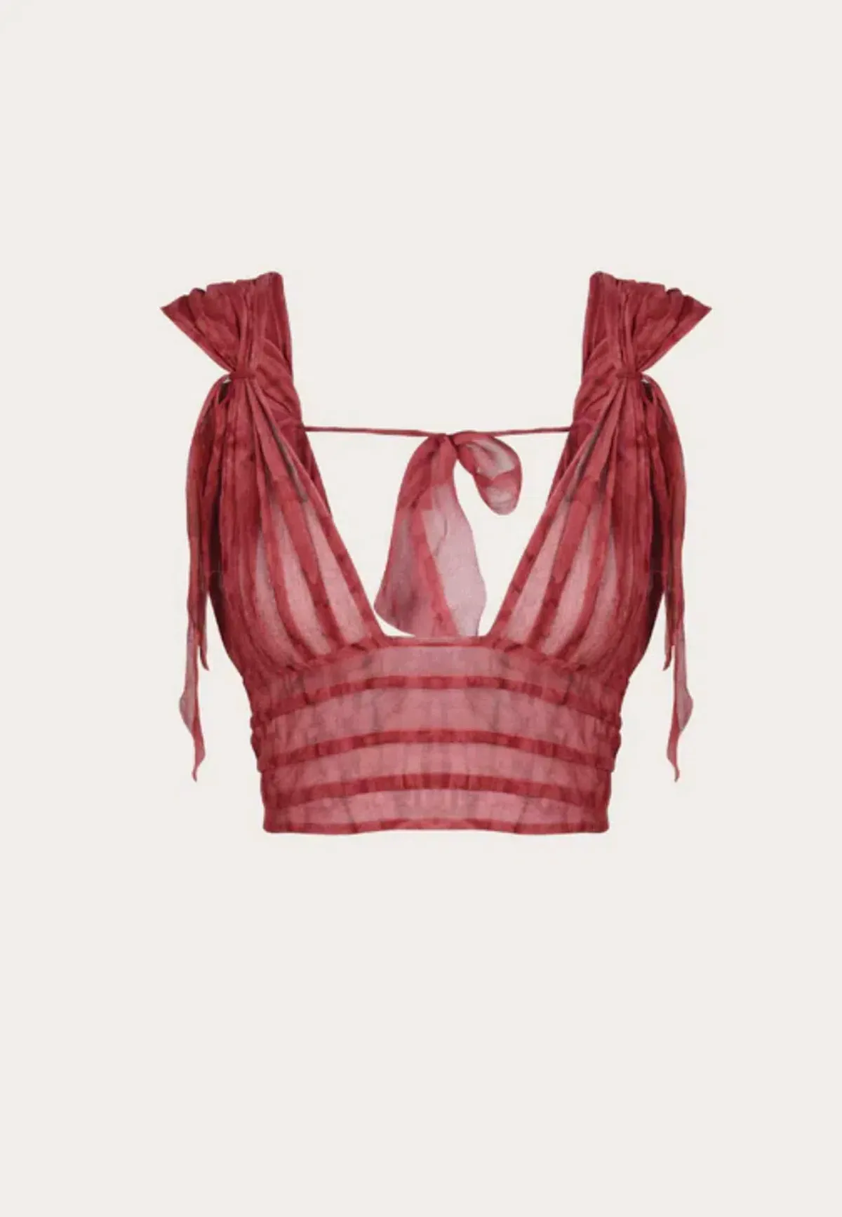 Ranaco Atelier Mini Top and Sirene Skirt Set Hibiscus Red Size S / AU 8 - Image 4