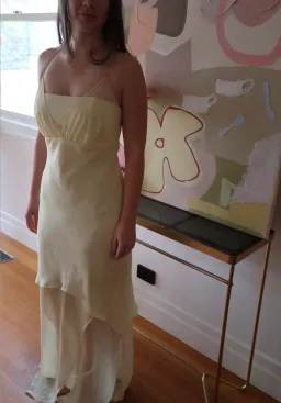 Studibaker The Lemon Midi Dress Yellow Size 8 for rent on The Volte - image 1