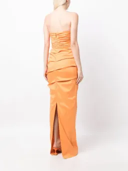 Rachel Gilbert Cheri Gown Orange Size 10 for rent on The Volte - image 3
