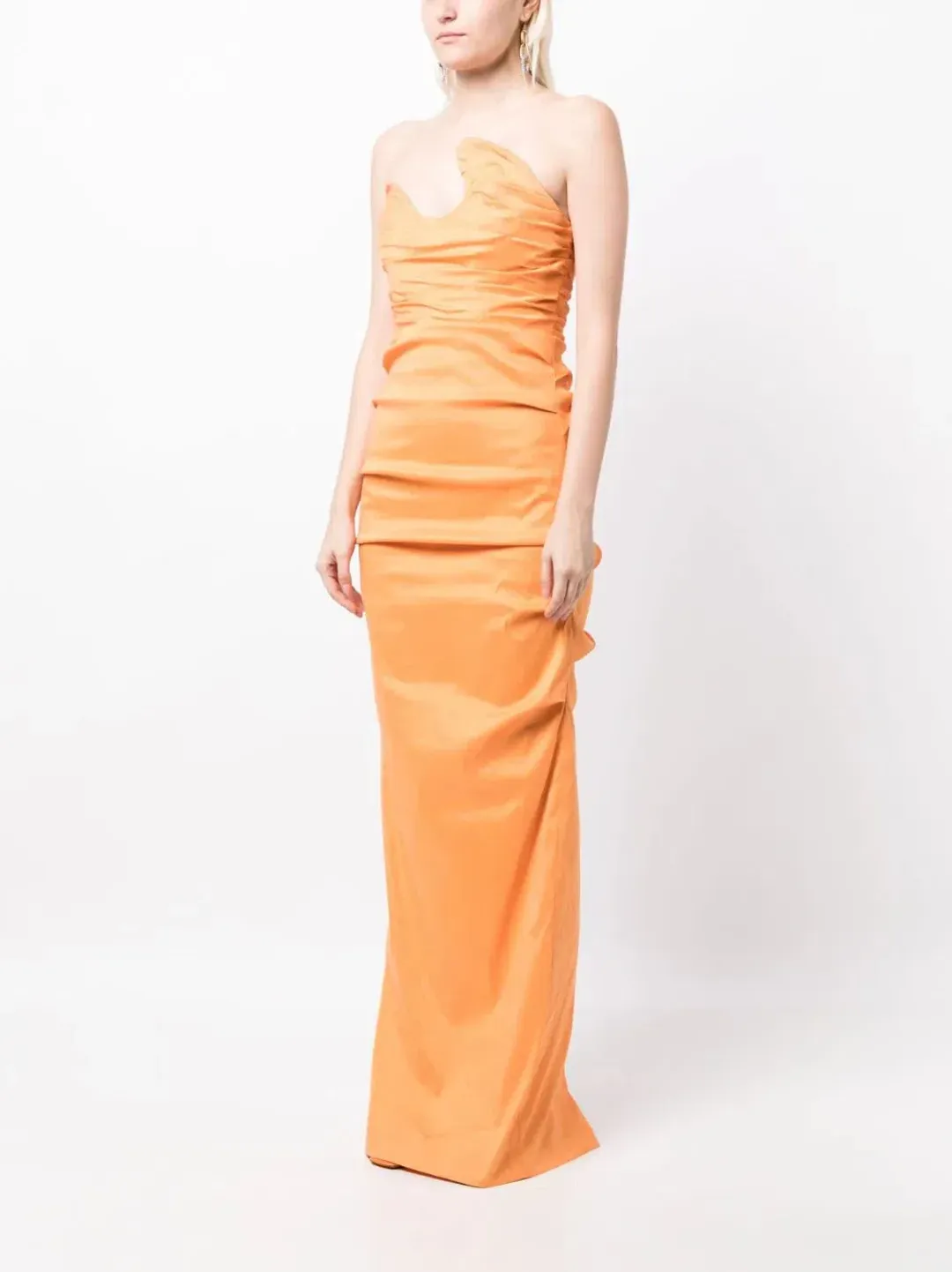 Rachel Gilbert Cheri Gown Orange Size 10 for rent on The Volte - main image