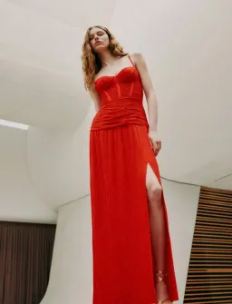 Manning Cartell Double Time Pleat Dress Red Size 8 for rent on The Volte - image 6