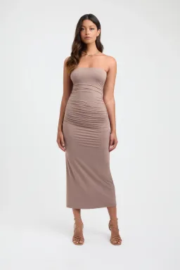 Kookai Elise Strapless Dress Ginger Snap Size 8 for rent on The Volte - image 1