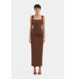 Sir the Label Dahlia Balconette Gown in Chocolate Size 2 / AU 10 for rent on The Volte - image 1
