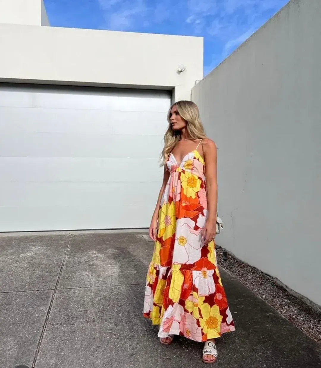 Steele Farida Maxi Dress Floral Size AU 8 for rent on The Volte - main image