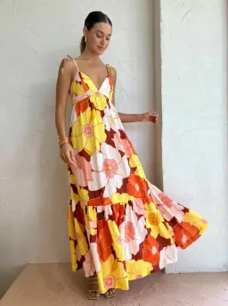 Steele Farida Maxi Dress Floral Size AU 8 for rent on The Volte - image 1