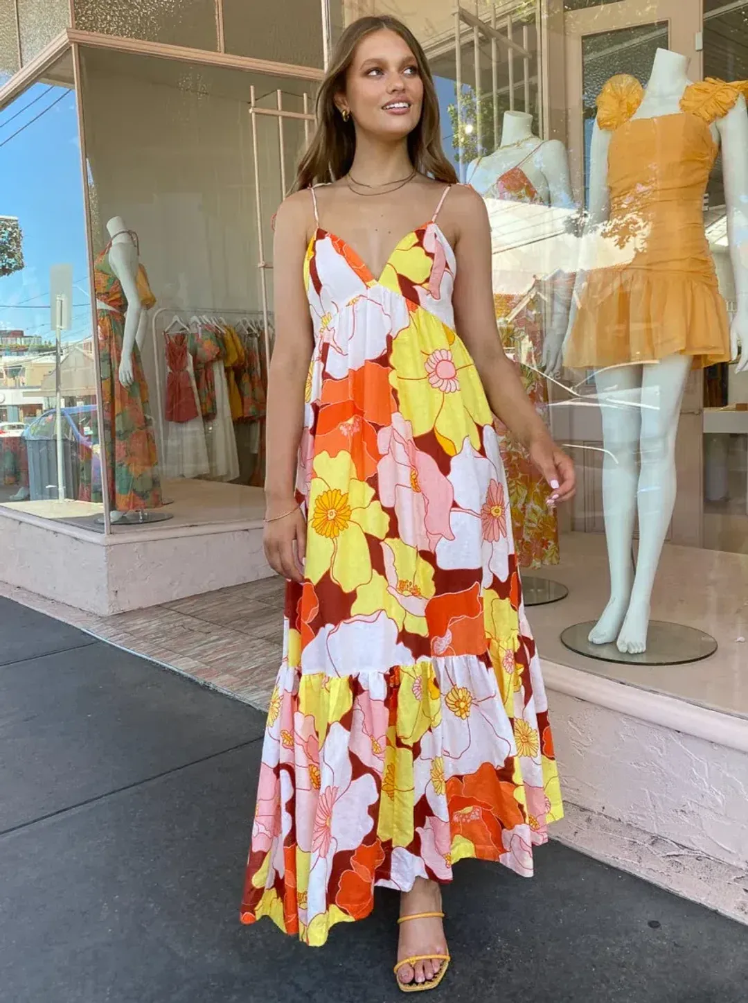 Steele Farida Maxi Dress Floral Size AU 8 for rent on The Volte - main image