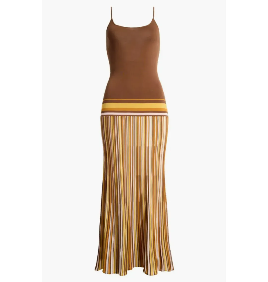 Bec & Bridge Citara Knit Maxi Dress Cocoa Size AU 8 for rent on The Volte - main image
