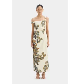 Sir the Label Evalita Twist Midi Dress Pine Valley Size 0 / AU 6 for rent on The Volte - image 1