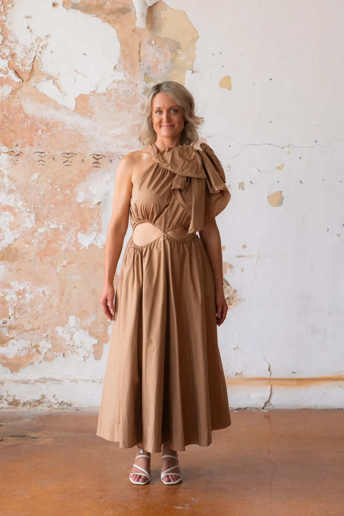 Aje Henriette Cutout Tie Strap Midi Dress Size AU 10 - Image 1