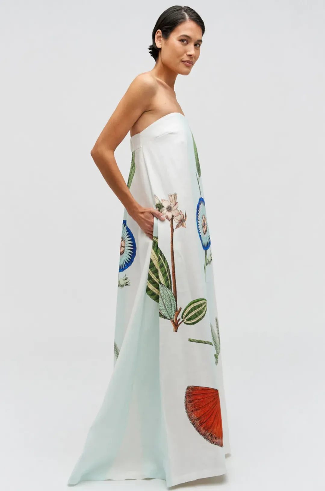 Oroton Grand Floral Gown Multi Size 12 for rent on The Volte - main image