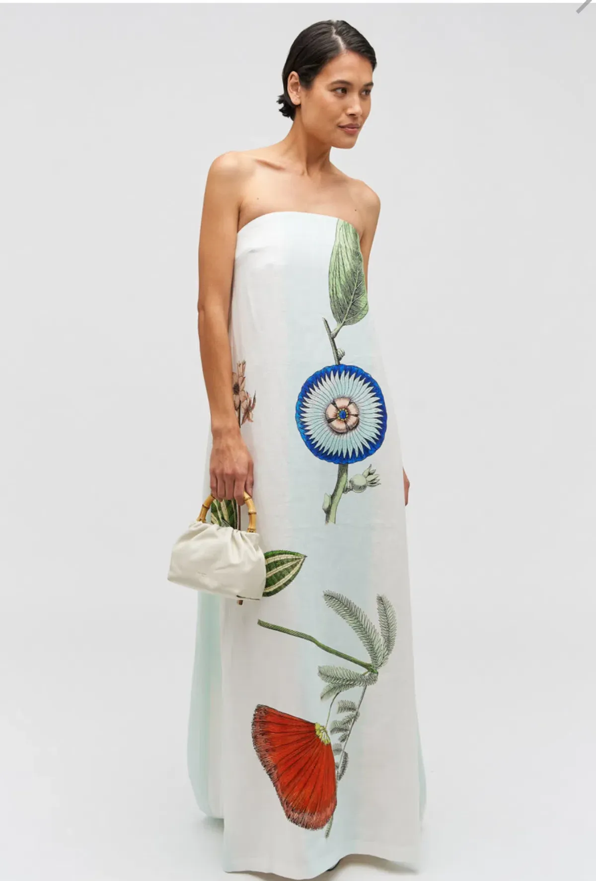 Oroton Grand Floral Gown Multi Size 12 - Image 4