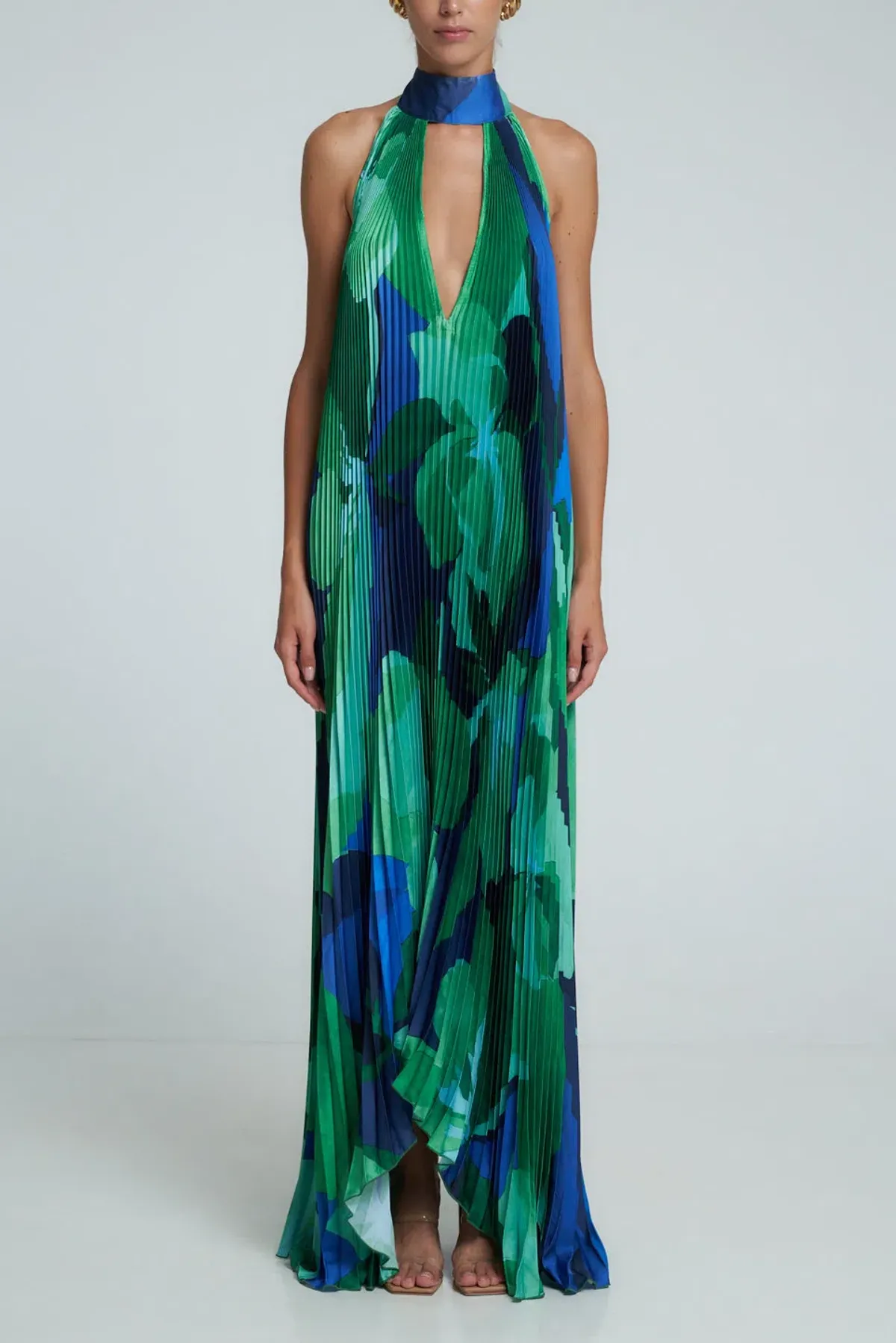 L'idee Opera Gown in Capri Green Size 10 - Image 4