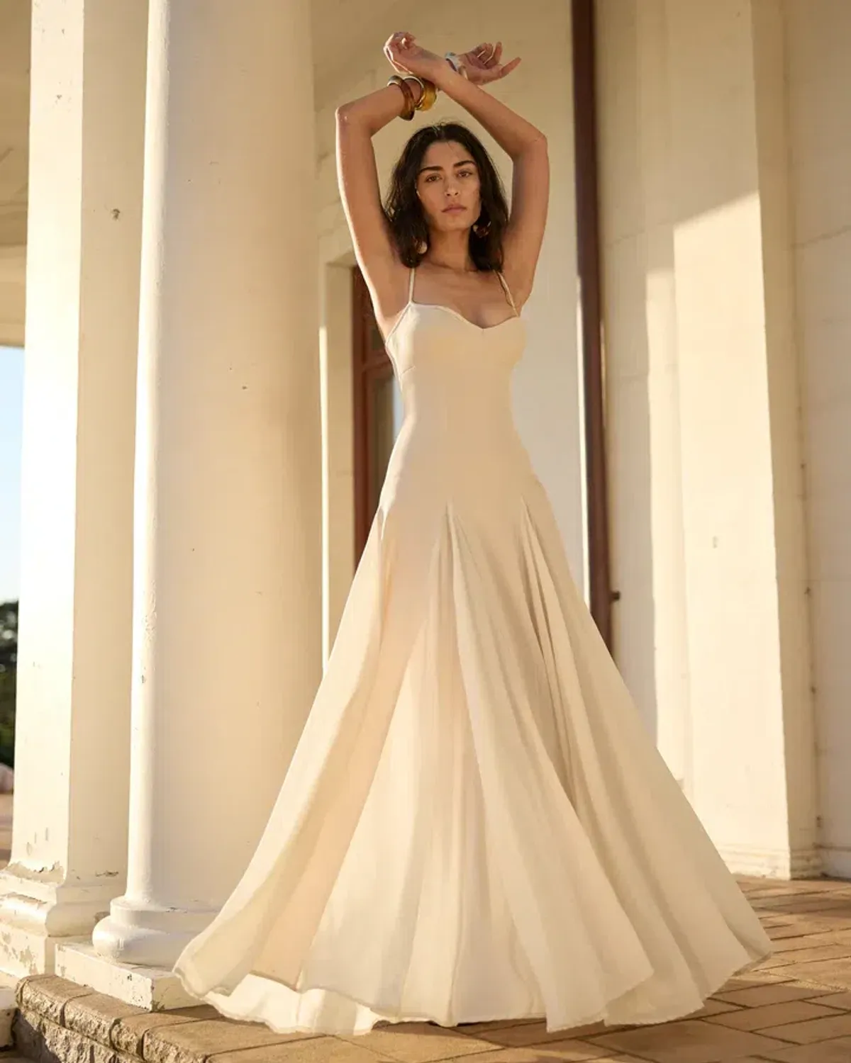 Arcina Ori Paloma Dress in Stone Size 8 - Image 1