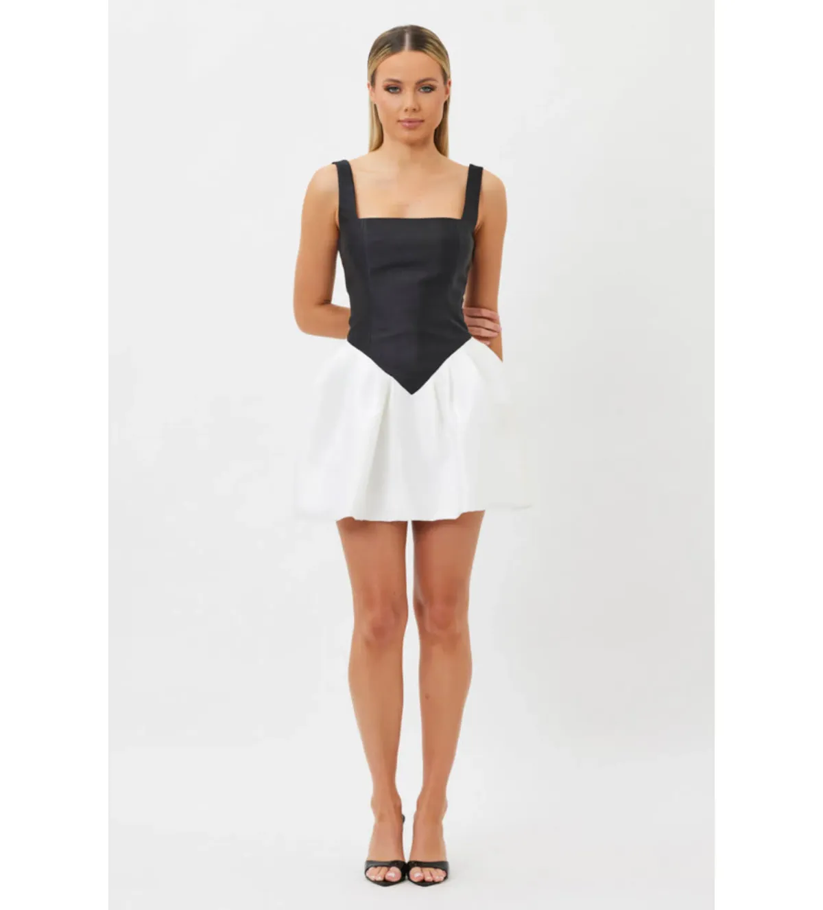 Bianca & Bridgett Alba Mini Dress Black/White Size 12 - Image 1