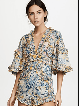 Alice Mccall 'Choose Me Romper' Blue Floral Sz 8 for rent on The Volte - image 2