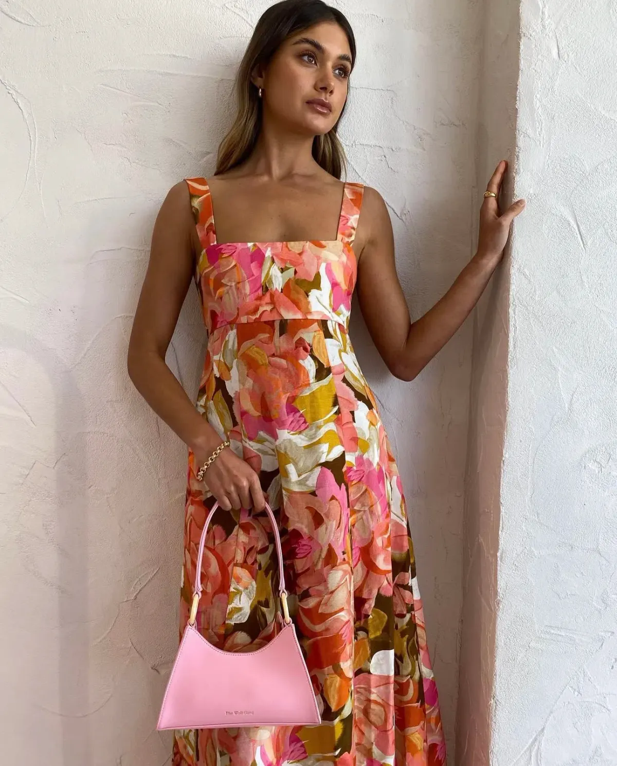 Acler Tate Dress Size 14 Pink Bouquet Maxi - Image 5