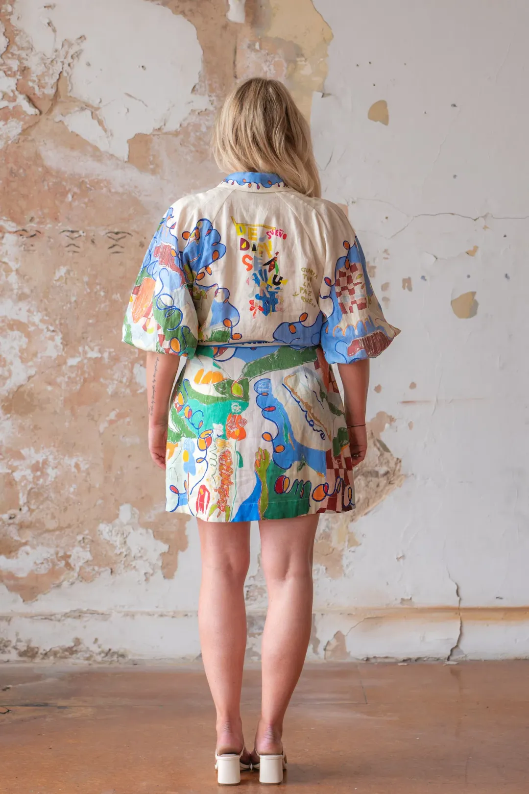 Alemais Nadia Mini Shirtdress Multi Size 12 for rent on The Volte - main image