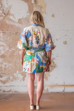 Alemais Nadia Mini Shirtdress Multi Size 12 for rent on The Volte - image 5
