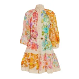 Zimmermann Raie Lantern Mini Dress Multi Floral Size 3 / AU 14 for rent on The Volte - image 4