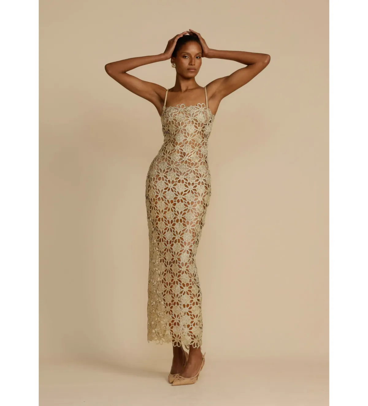 Arcina Ori Kendra Dress Gold Size 6 - Image 1