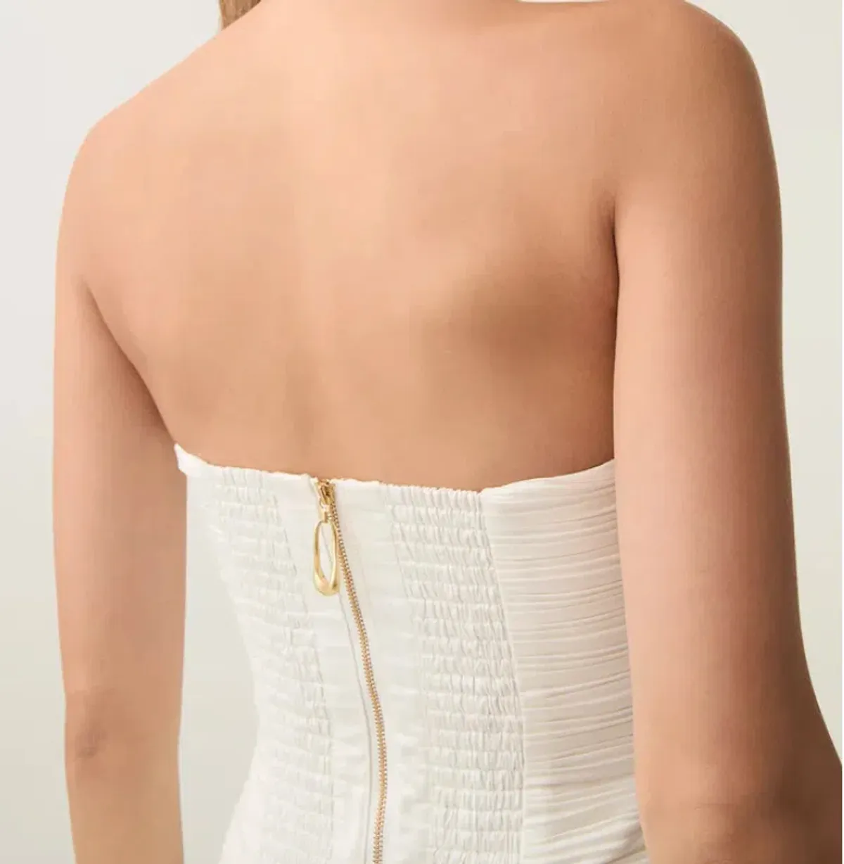 Aje Violette Bubble Hem Mini Dress White Size 6 - Image 4