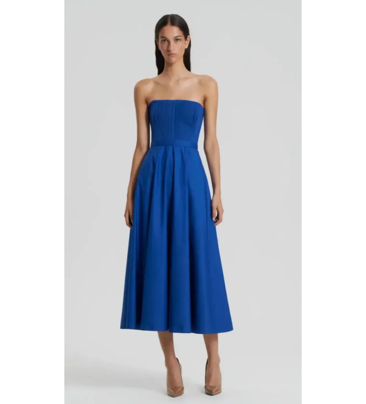 Scanlan Theodore Parachute Bustier Dress Blue Size 8 for rent on The Volte - main image