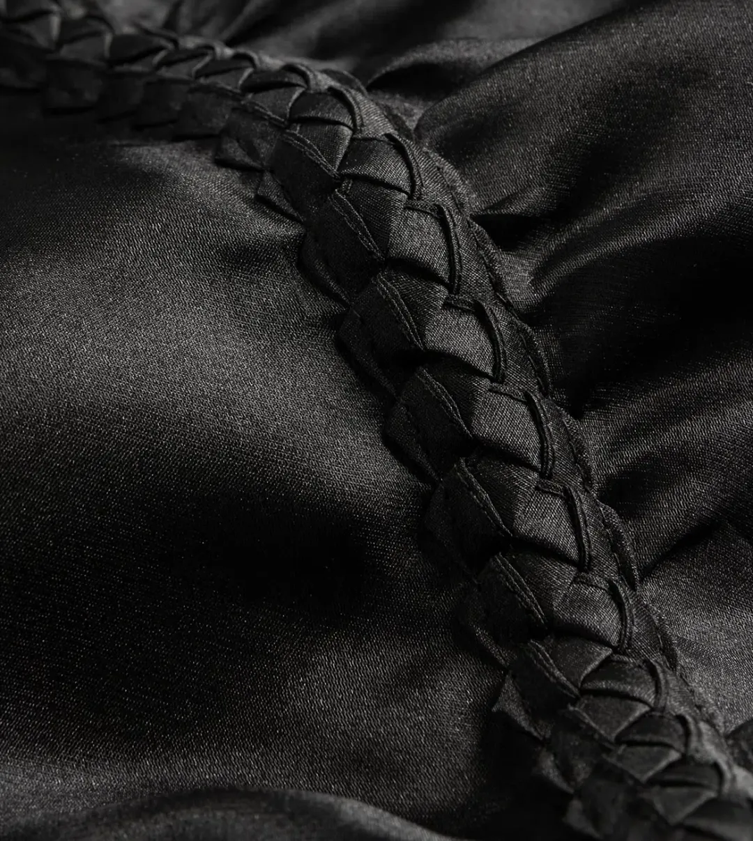 Aje Riviera Braided Midi Dress Black Size 6 for rent on The Volte - main image