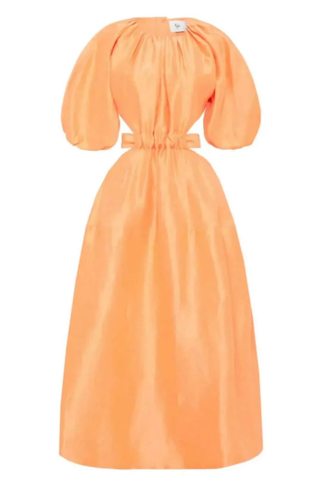 Aje Mimosa Cutout Midi Dress In Mandarin Size 12 for rent on The Volte - main image